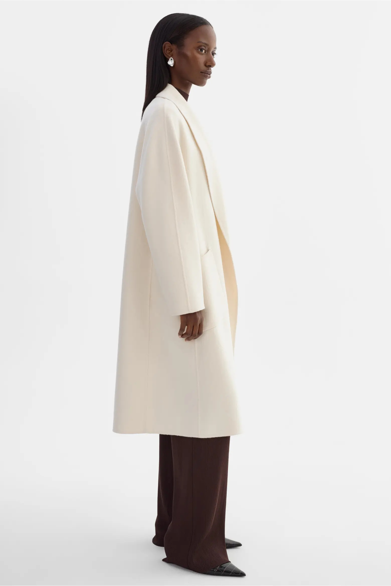 THARA | Shawl Collar Wool Coat (Women) | Nordstrom | Nordstrom