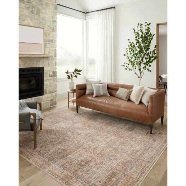 Angela Rose x Loloi Blake Oatmeal / Spice Area Rug | Wayfair North America