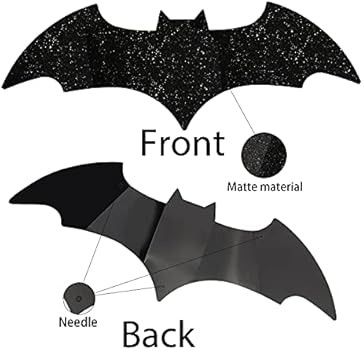 CCINEE 3D Halloween Hanging Bats Decoration,Large Glittery Bat Wall Decal Stickers for Halloween ... | Amazon (US)