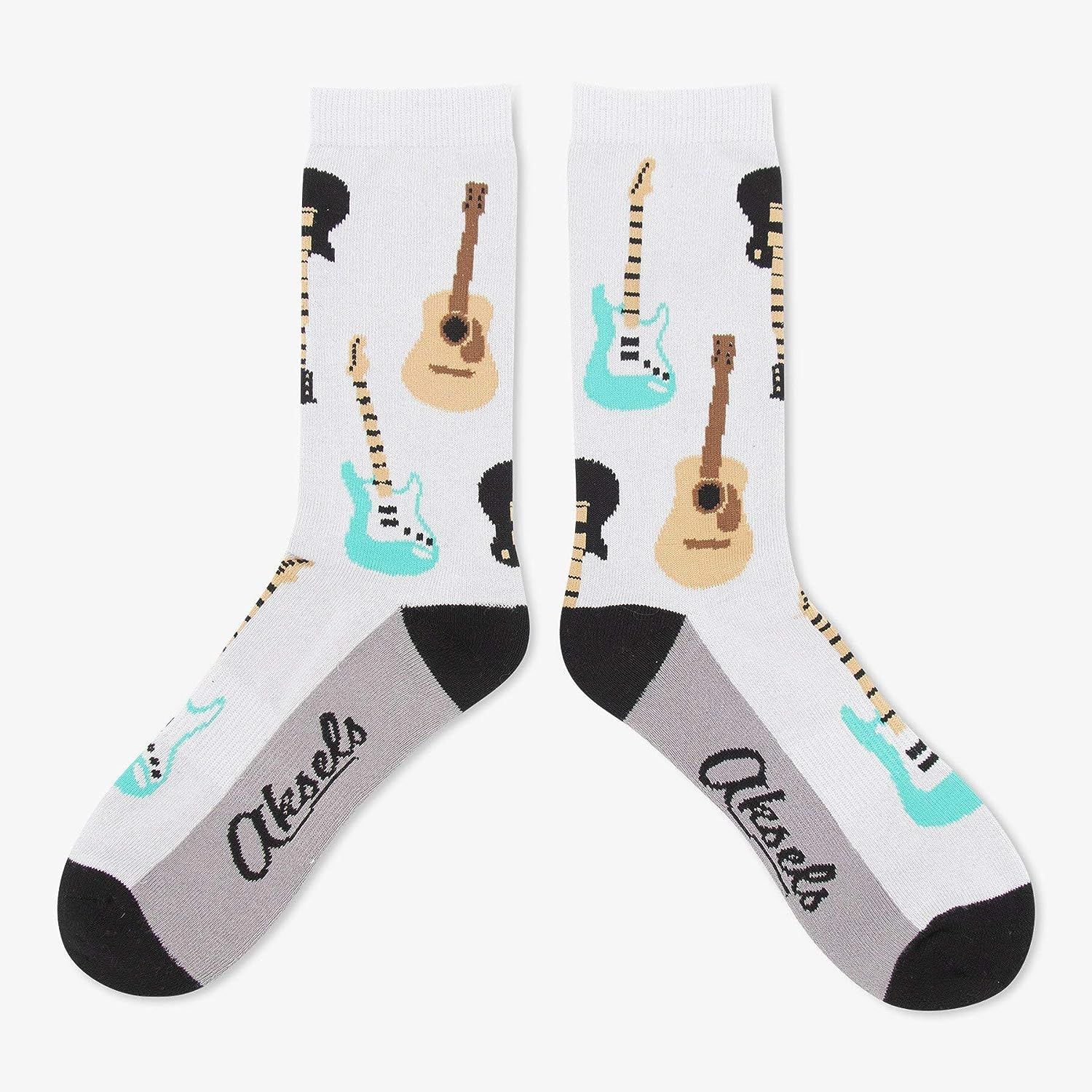 Amazon.com: Aksels Music Themed Calf Length Socks - Great for Men and Women (Guitar) : Clothing, ... | Amazon (US)