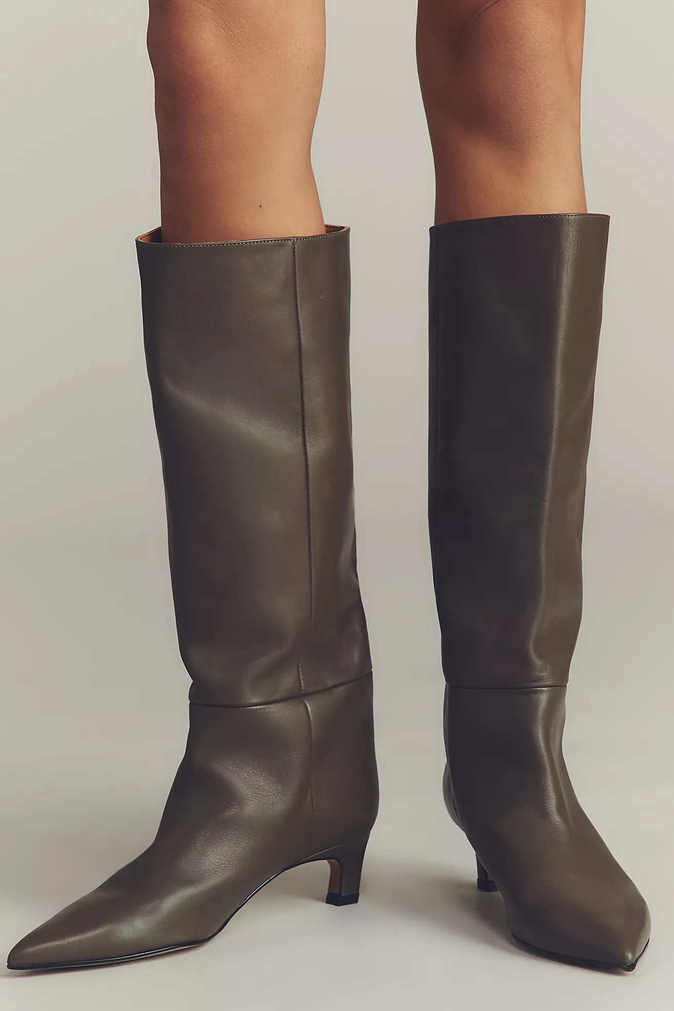 By Anthropologie Wide-Leg Kitten-Heel Tall Boots | Anthropologie (US)