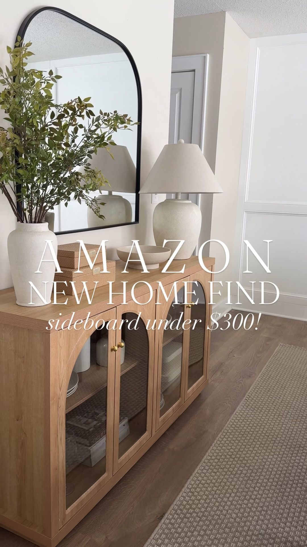 Love this Amazon home find, beautiful sideboard under $300!

Accent cabinet, cabinet, sideboard, table decor, vase, table lamp, home decor, faux greenery, arched mirror

#LTKHome #LTKSaleAlert