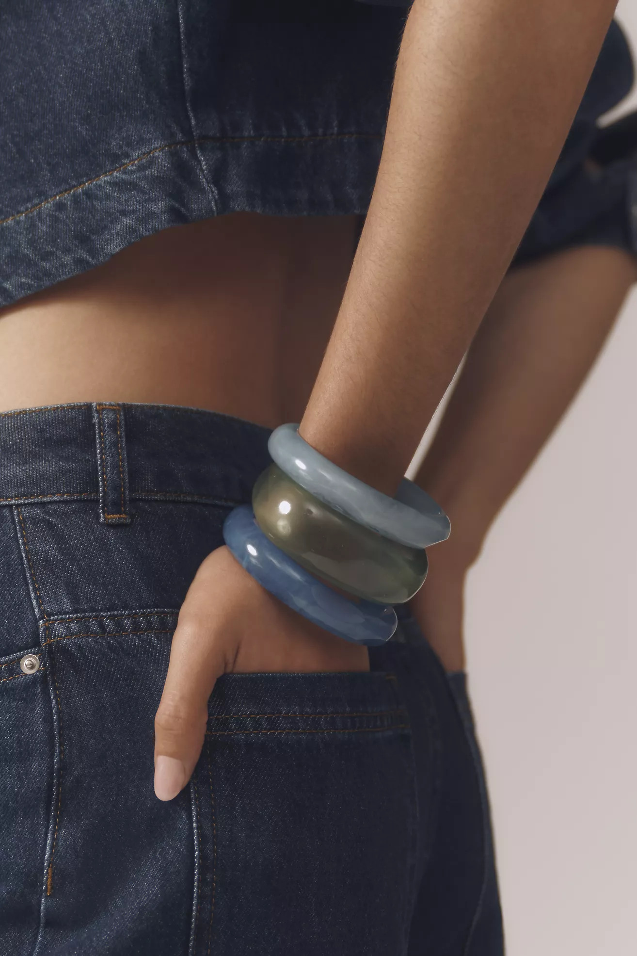 Round Bangle Bracelets, Set of 3 | Anthropologie (US)