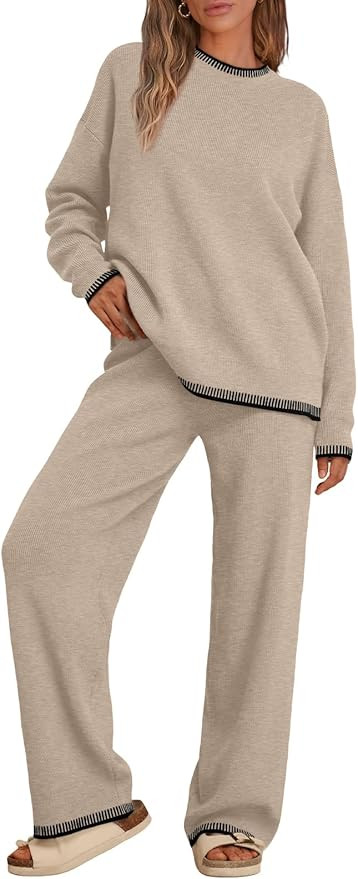 LILLUSORY 2 Piece Knit Lounge Sets Womens Matching Sweater Sets | Amazon (US)