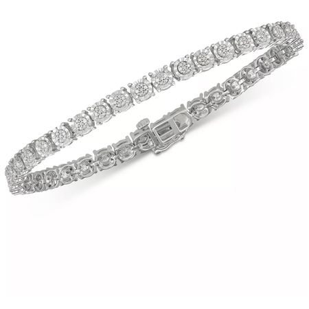 
Macy’s Diamond Tennis Bracelet (1/4 ct. t.w.) in Sterling Silver
SIZE: 7 INCHES
BLACK FRIDAY SPECIAL $69.99
(Regularly $250)
* 1/4 Carat Diamond Bracelet
* Diamond Color Rating Code: IJ
* Diamond Clarity Rating Code: I2I3
* Diamond Shape: Round
* Set in sterling silver
* Approx. length: 7"
* Push clasp


#LTKsalealert #LTKunder100 #LTKHoliday