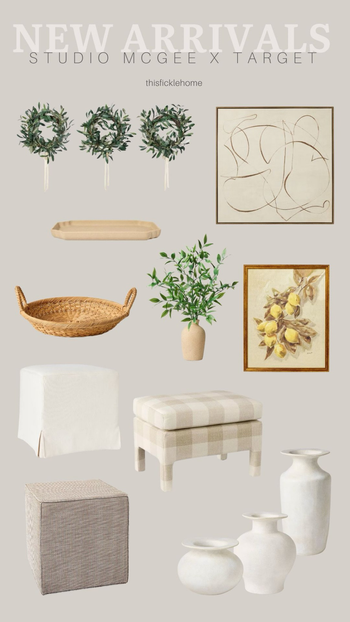New spring collection from
Studio McGee at Target!

Spring arrivals at Target! Upholstered ottoman. Spring faux florals. Neutral wall art. Ceramic vase. Ceramic tray.

#LTKSeasonal #LTKHome