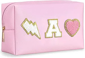 Personalized Gifts for Girls, Initial Makeup Bag, Cute Stuff for Teen Girls, Toiletry Bag Cosmeti... | Amazon (US)