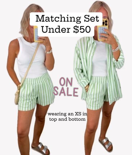 Matching set
Linen shorts
Linen top
On sale now

#LTKFindsUnder50 #LTKSaleAlert #LTKOver40