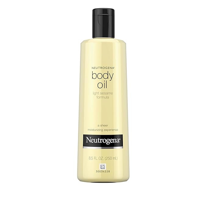 Neutrogena Body Oil Light Sesame Formula, 8.5 fl oz, Radiant Glow Moisturizer for Dry Skin, Bath ... | Amazon (US)