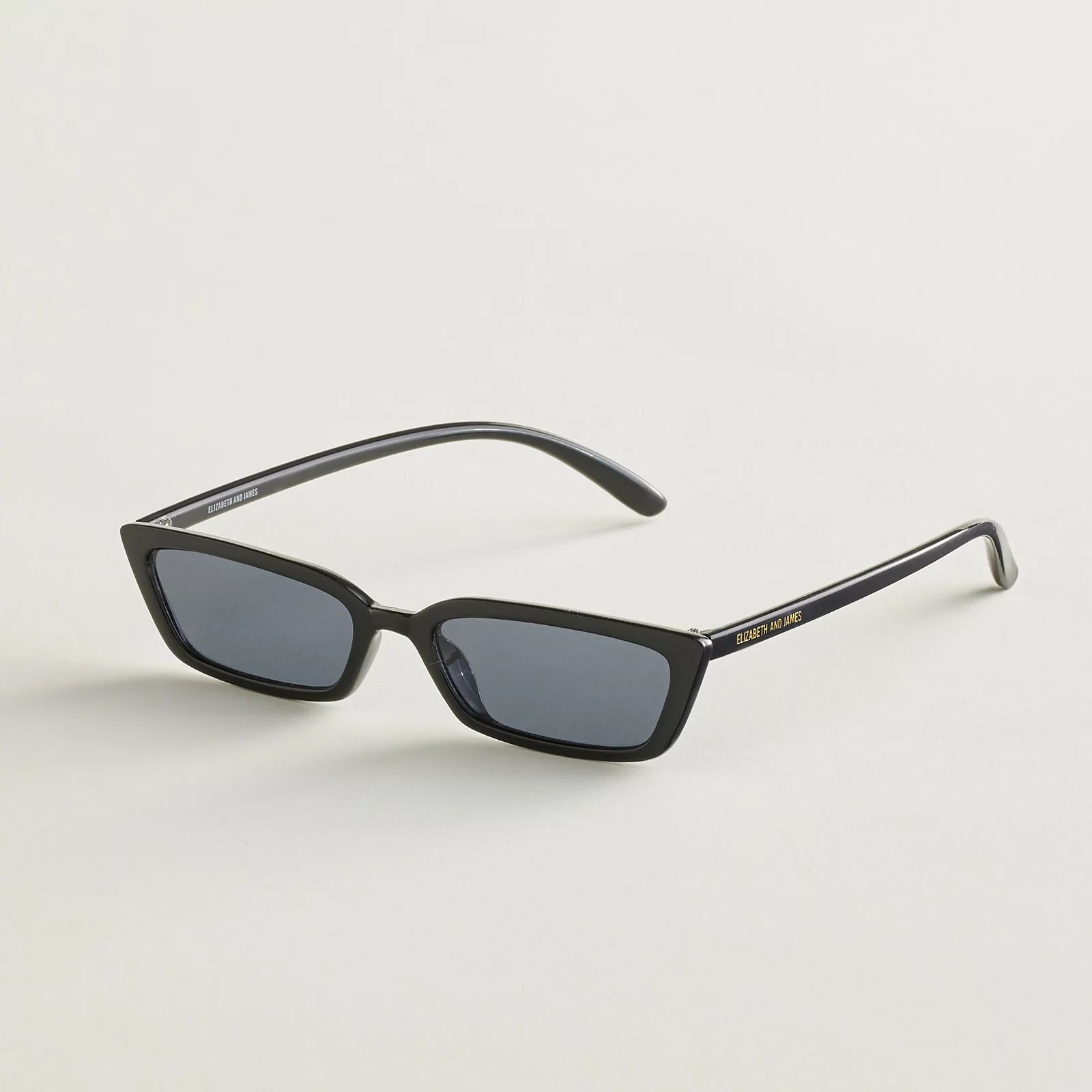 Women's Elizabeth and James 53mm Baz Small Rectangle Sunglasses, Black | Kohl's