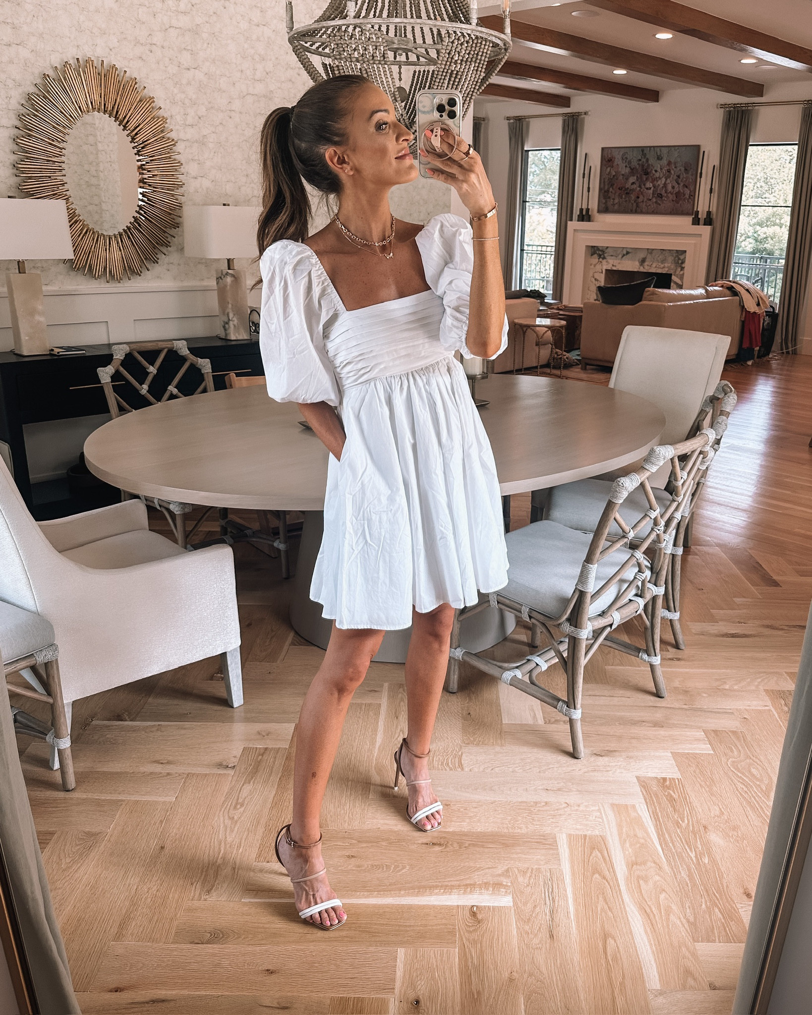 Ruched Puff Sleeve Mini Dress curated on LTK