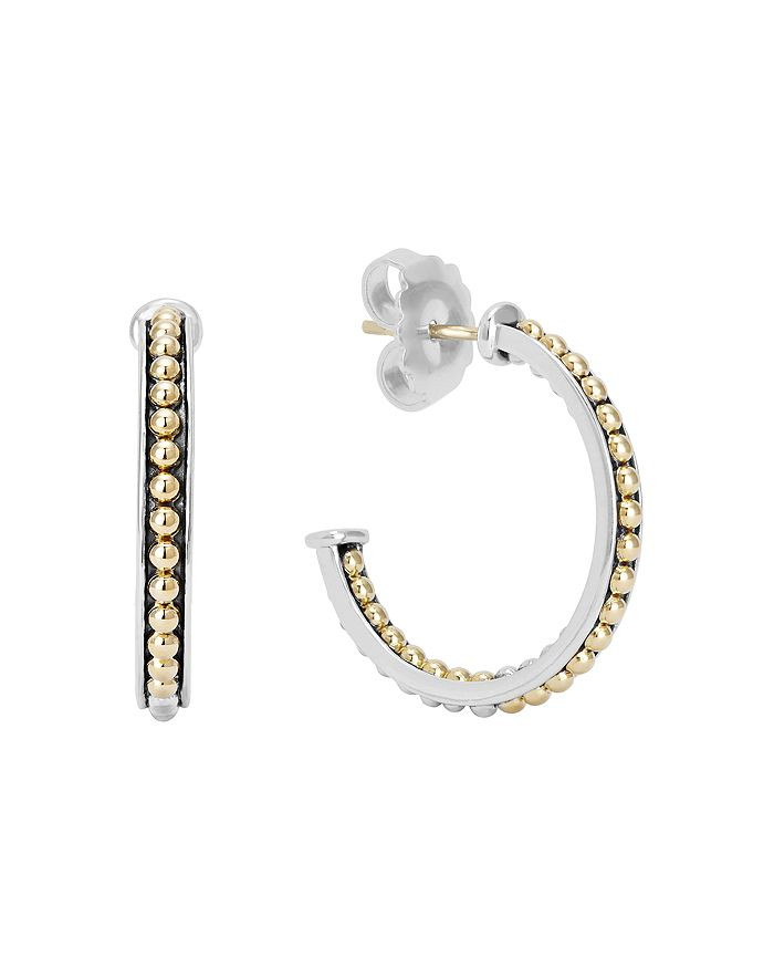 18K Yellow Gold & Sterling Silver KSL Caviar Bead Hoop Earrings | Bloomingdale's (US)