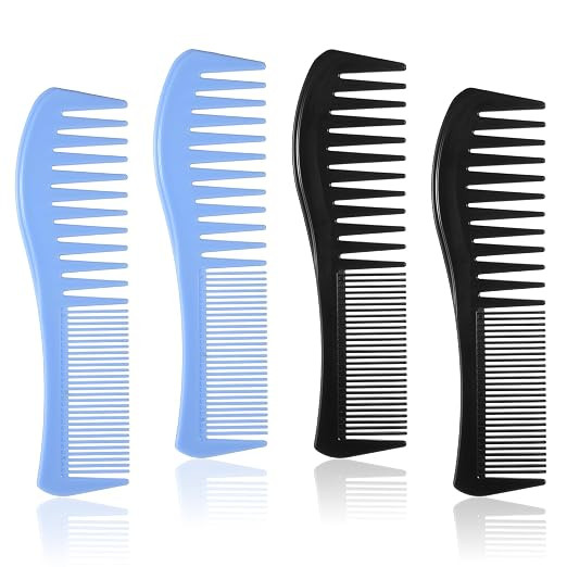 4 Pcs Boys Comb, 2-In-1 Wide and Fine Tooth Plastic Combs for Kids, Boys Hair Comb for Men, Women... | Amazon (US)