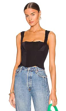 HAH Knock Out Corset Top in Noir from Revolve.com | Revolve Clothing (Global)