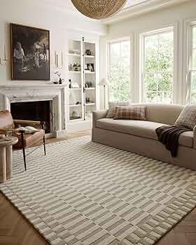 Loloi Chris Loves Julia Bradley Collection BRL-02 Ivory/Beige 8'-6" x 11'-6" Area Rug | Amazon (US)