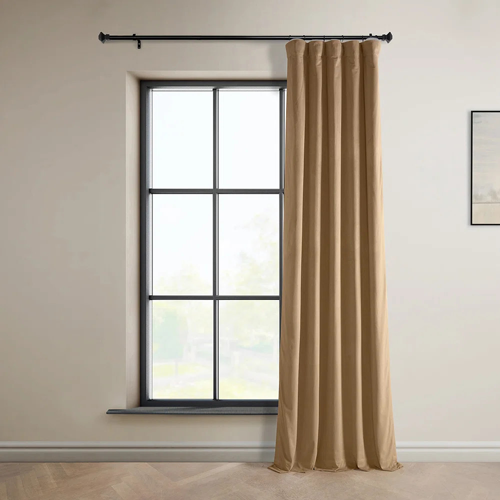 Matra Plush Velvet. Polyester Curtains for Bedroom - Room Darkening Curtains for Living Room Wind... | Wayfair North America