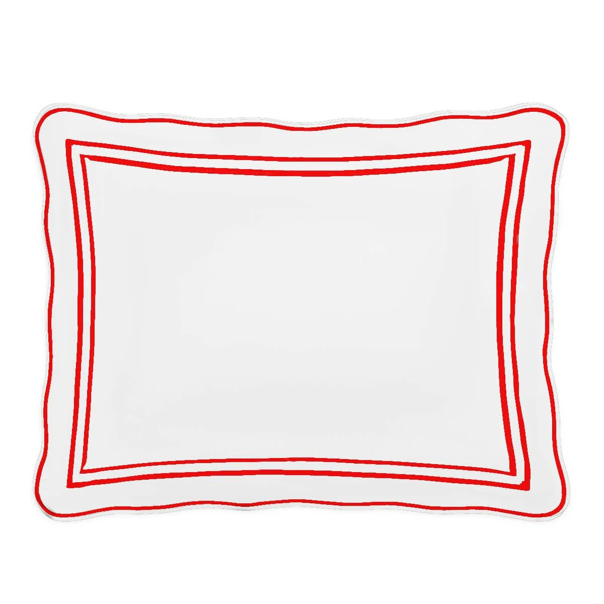 400TC Wavy Embroidery & Border Cotton Sateen Solid Pillow Sham (Set of 2) | Walmart (US)