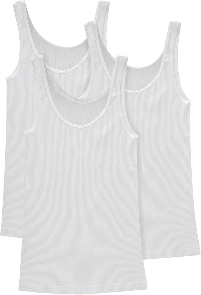 Hanes Womens Originals Knit Cotton Rib Tank Pack, Soft Ribbed Tank Tops, 3-Pack | Amazon (US)