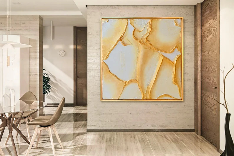 Abstract Textured Painting on Canvas Wall Art Contemporary | Etsy | Etsy (US)