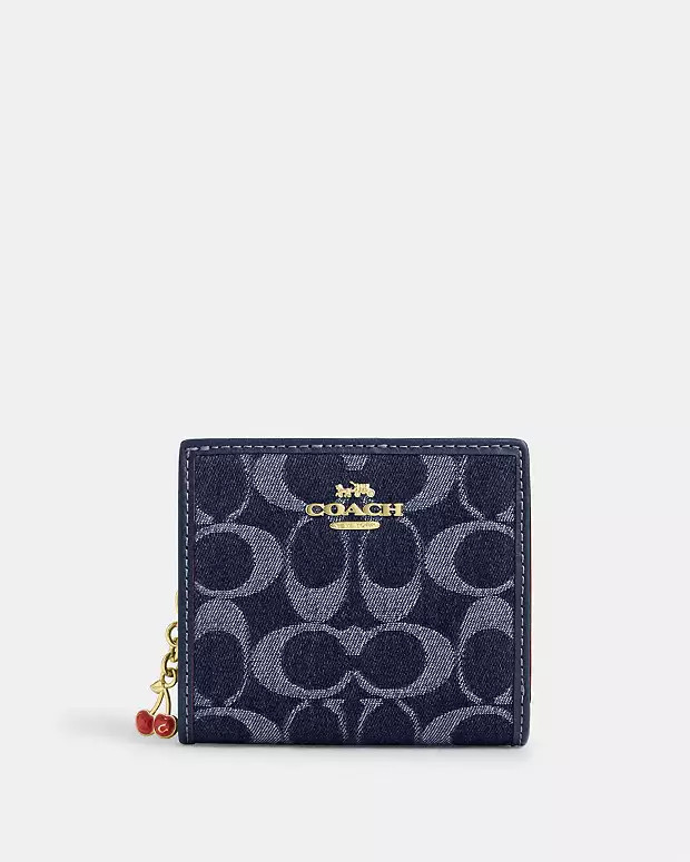 Snap Wallet In Signature Denim | Coach Outlet US