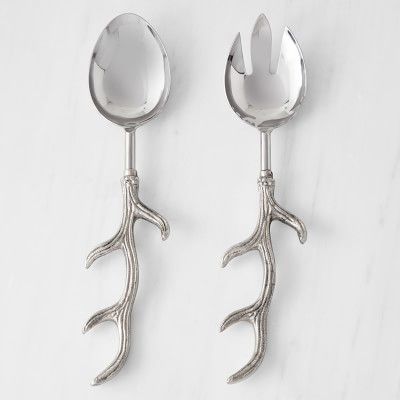 Antler Salad Servers | Williams-Sonoma