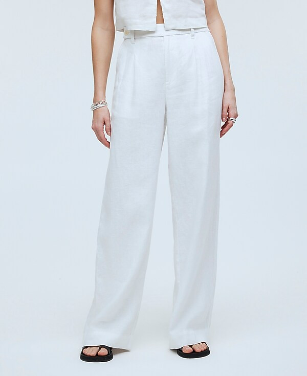 The Harlow Wide-Leg Pant in 100% Linen | Madewell