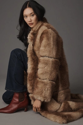 APPARIS Sylke Mink Faux Fur Coat | Anthropologie (US)