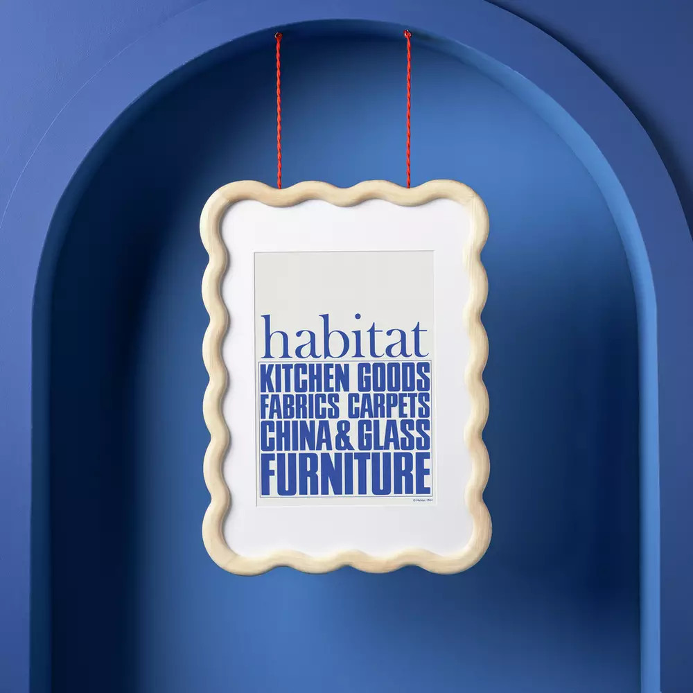 Habitat 60 Wavy Wooden Picture Frame - Natural - A1 | Habitat UK