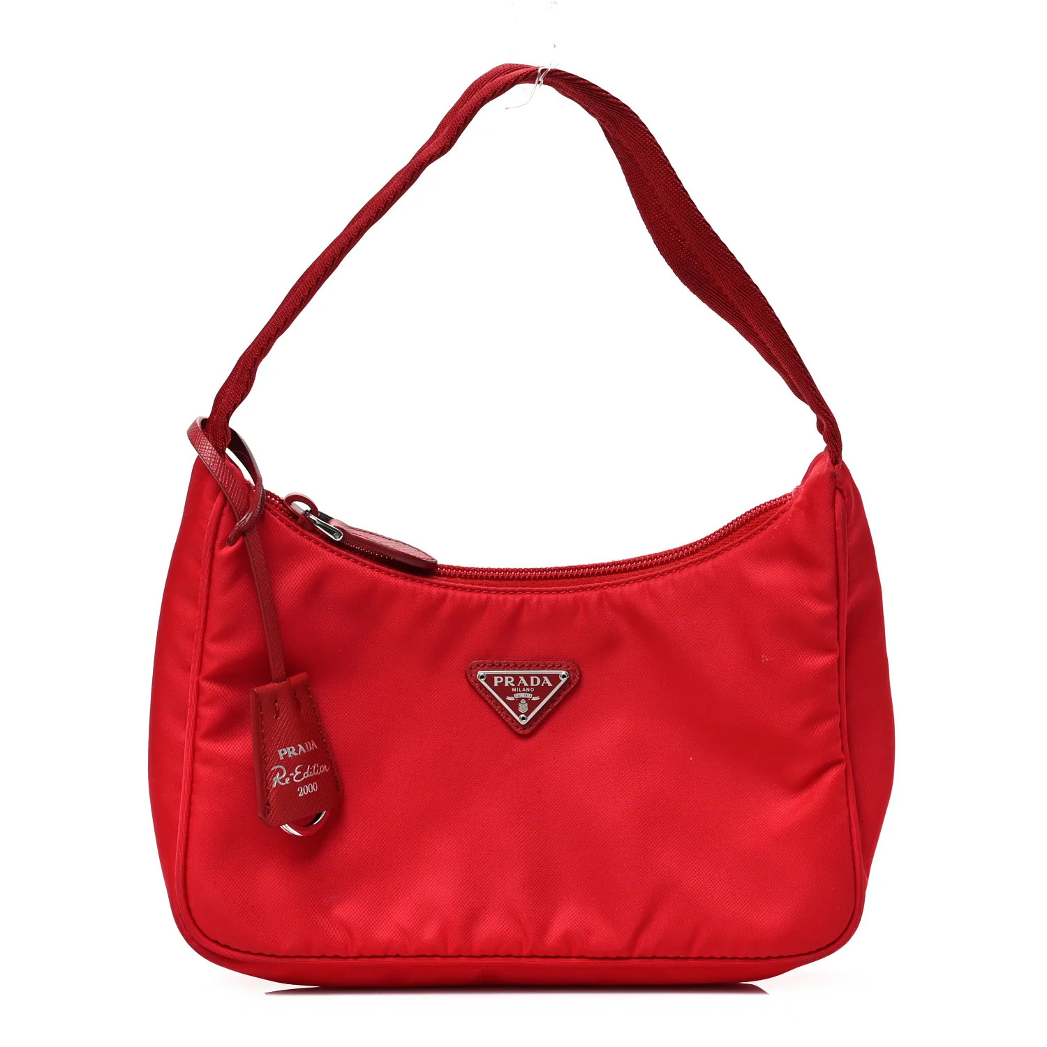 PRADA Tessuto Nylon Mini Re-Edition 2000 Bag Rosso | FASHIONPHILE (US)