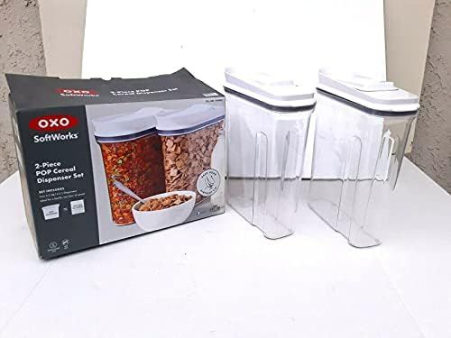Amazon.com: Oxo Softwoks Cereal Keeper, (2 pack) Pop Cereal Dispenser Set 4.5qt/4.2L Each: Home &... | Amazon (US)