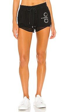 alo Ambience Short in Black & Black from Revolve.com | Revolve Clothing (Global)