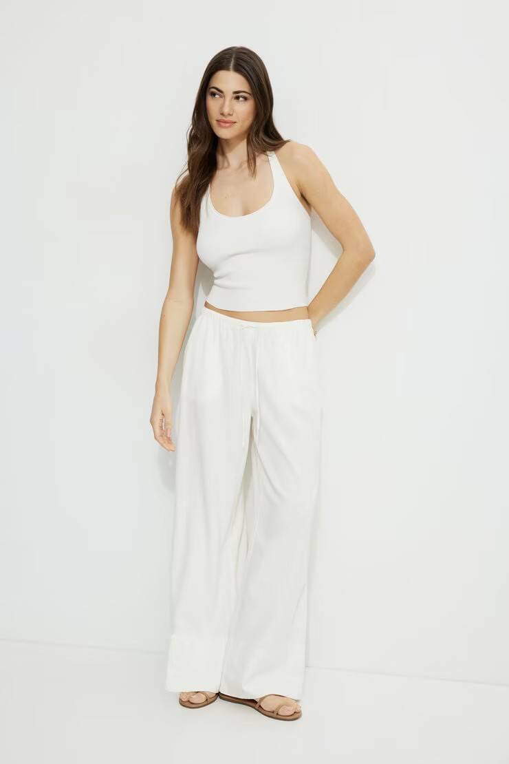 Leo Wide Leg Linen Pants | Dynamite Clothing