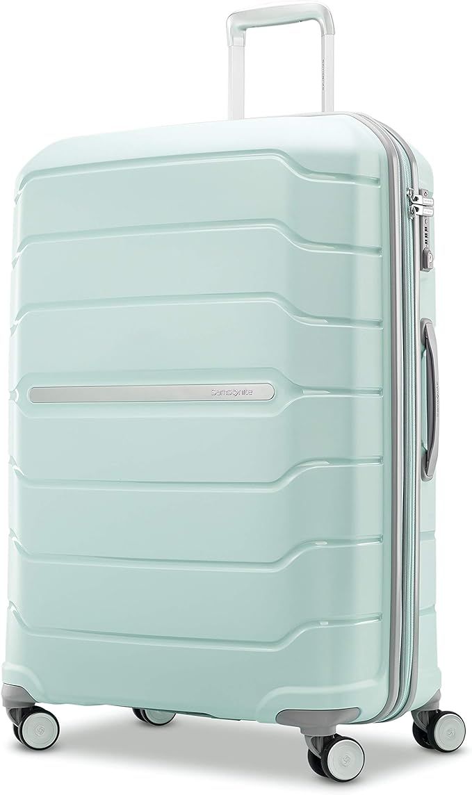 Samsonite Freeform Hardside Expandable with Double Spinner Wheels, Mint Green, Checked-Large 28-I... | Amazon (US)