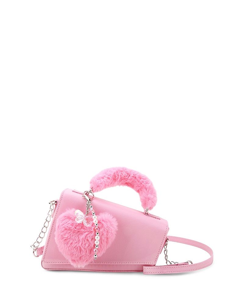Omg Accessories Angled Flap Crossbody With Faux Fur Charm | Bloomingdale's (US)