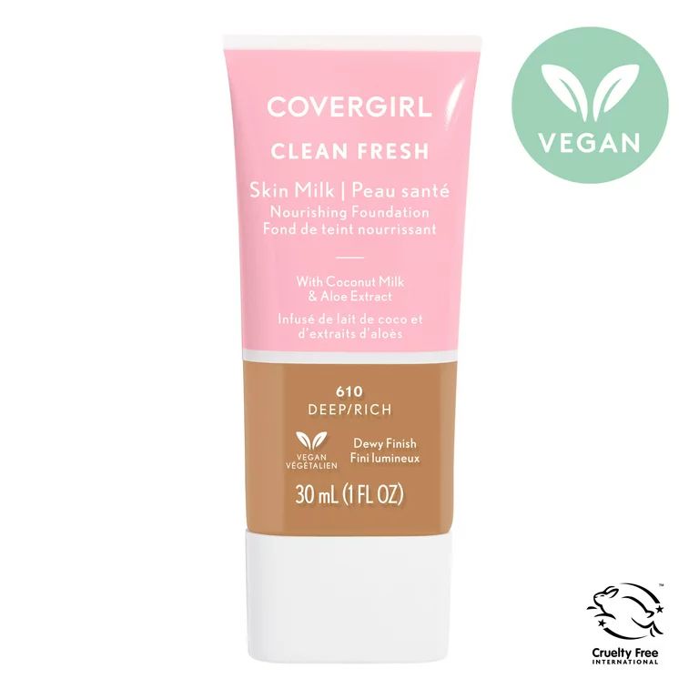 COVERGIRL Clean Fresh Skin Milk, Dewy Finish, Rich/Deep, 1 oz | Walmart (US)