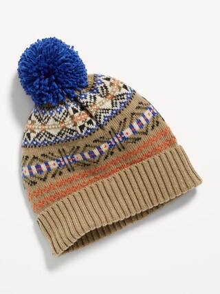 Soft-Knit Pom-Pom Beanie for Toddler Boys | Old Navy (US)