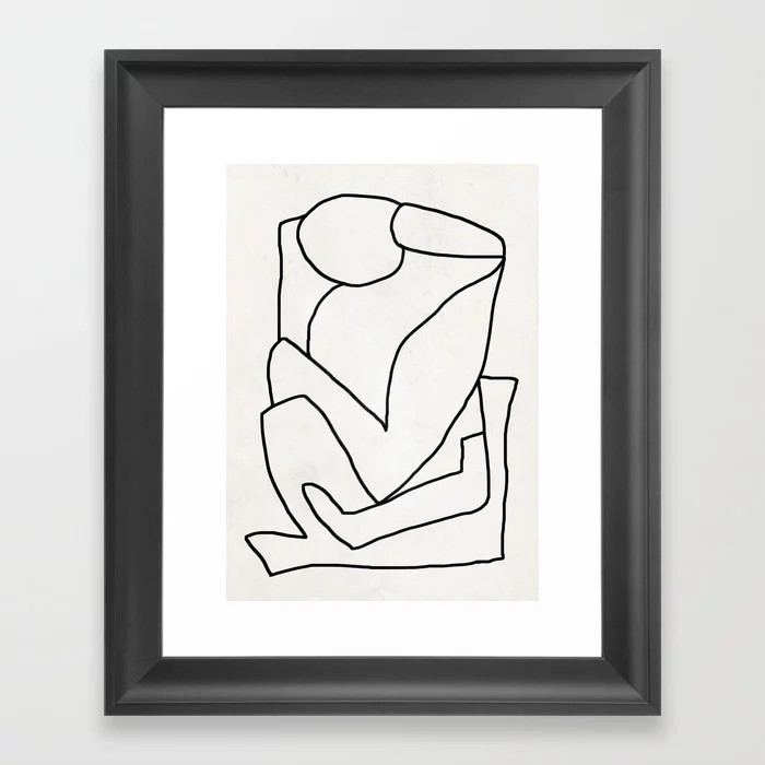 Abstract line art 2 Framed Art Print | Society6