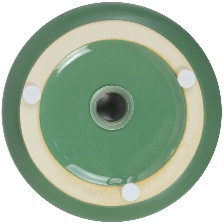 Mainstays Small 6in Round Petra Green Ceramic Planter | Walmart (US)