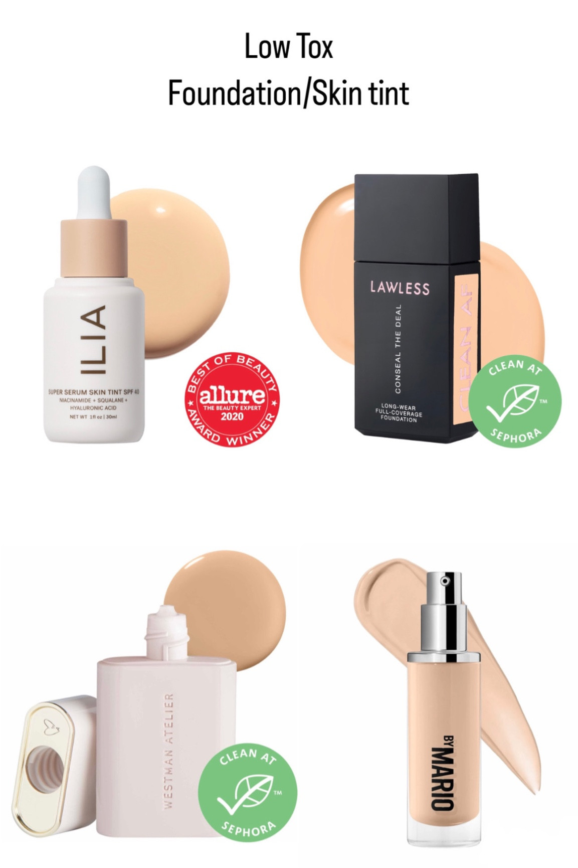 Low Tox Foundation/Skin tint

#LTKFind #LTKbeauty #LTKunder100