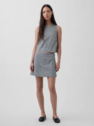 Linen-Blend Mini Skort | Gap (US)