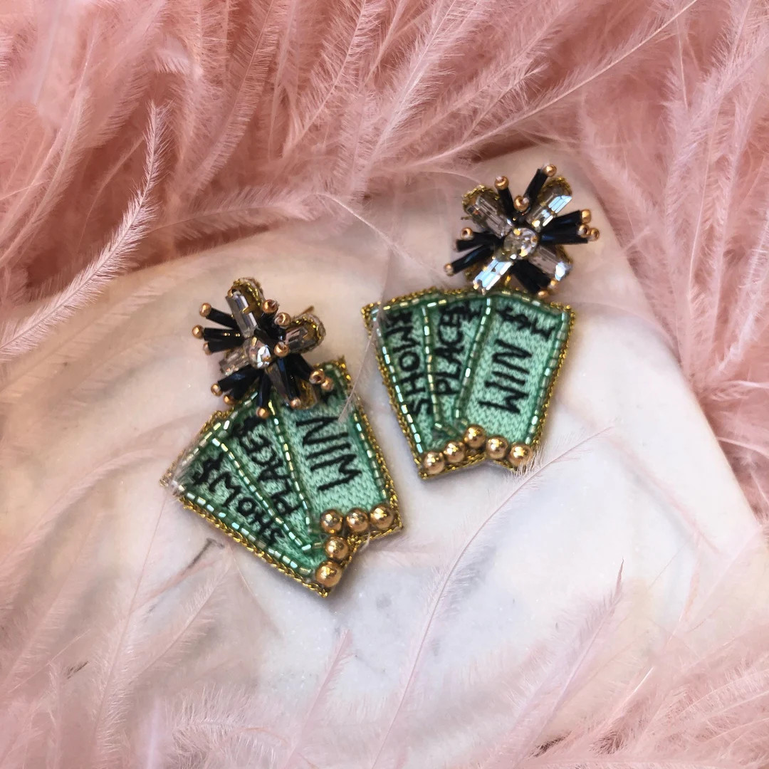 Derby Jewelry - Earrings with Win/Place/Show  LU053 | Etsy (US)