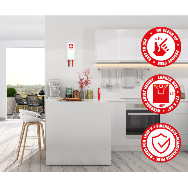 MAUS Multipurpose Commercial/Residential Fire blanket 72" X 48" | Lowe's