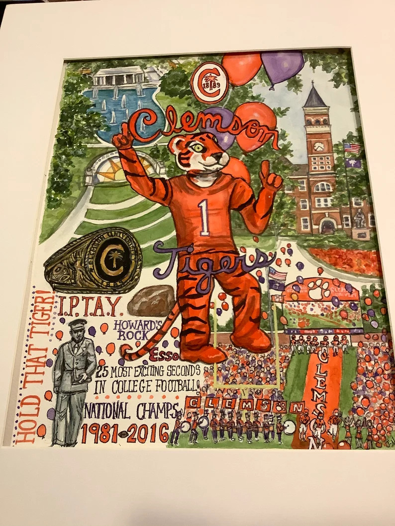 Clemson Print | Etsy (US)