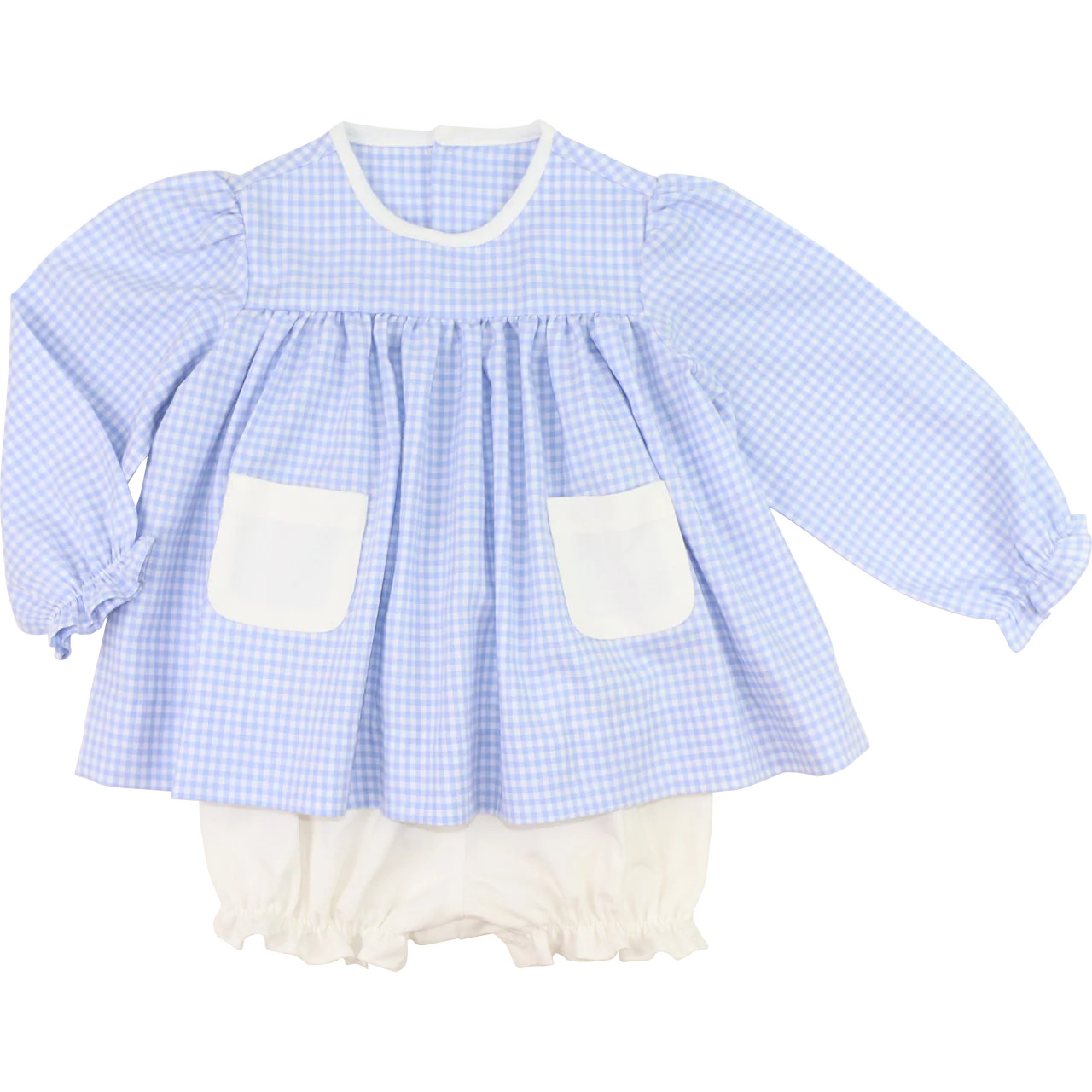 Blue Gingham Pocket Diaper Set | Cecil and Lou