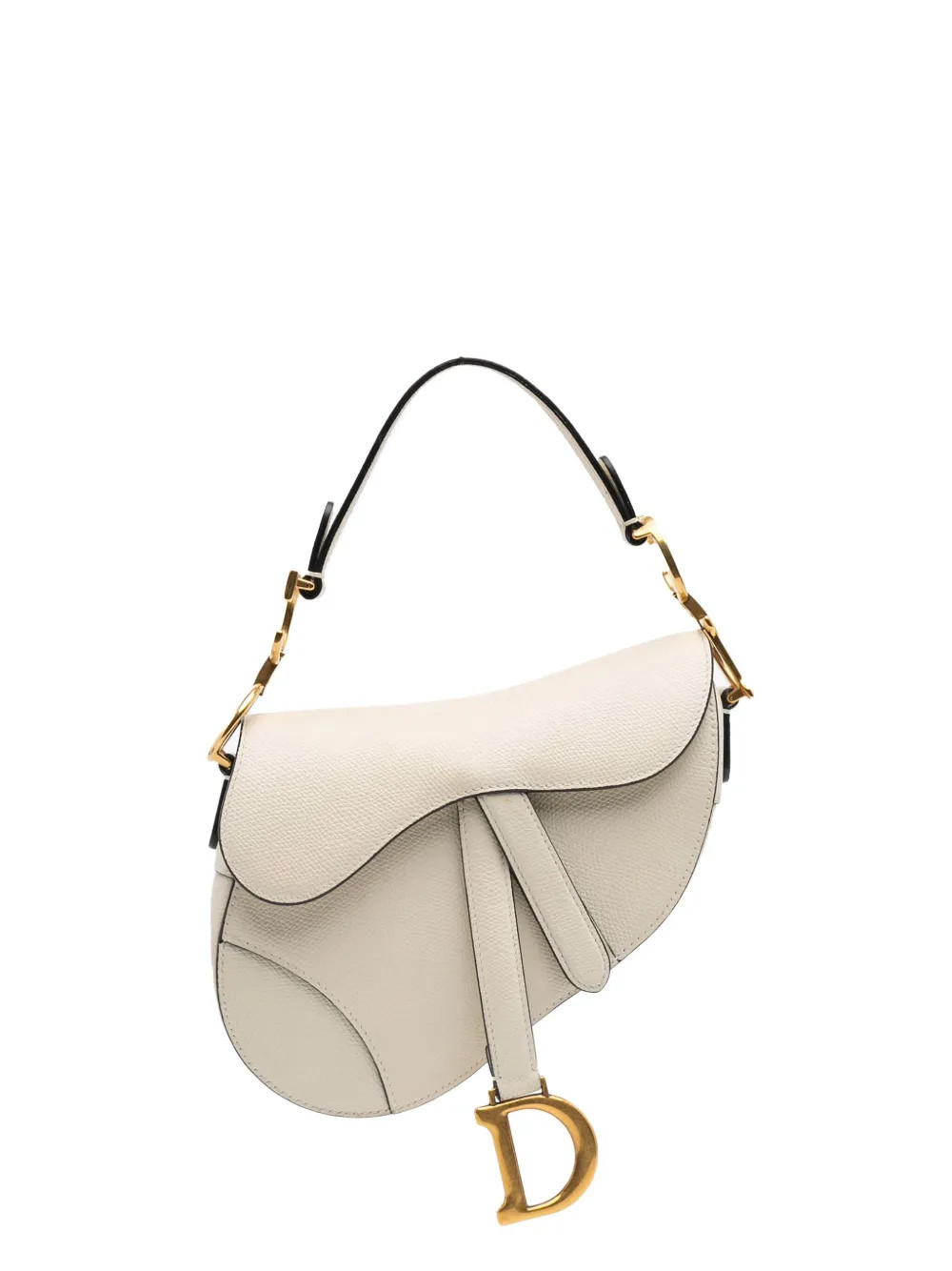 Christian Dior Pre-Owned 2019 Mini Grained Calfskin Saddle Bag satchel - White | Farfetch Global