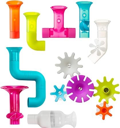 Boon BUNDLE Building Toddler Bath Tub Toy with Pipes, Cogs and Tubes for Kids Aged 12 Months and ... | Amazon (US)