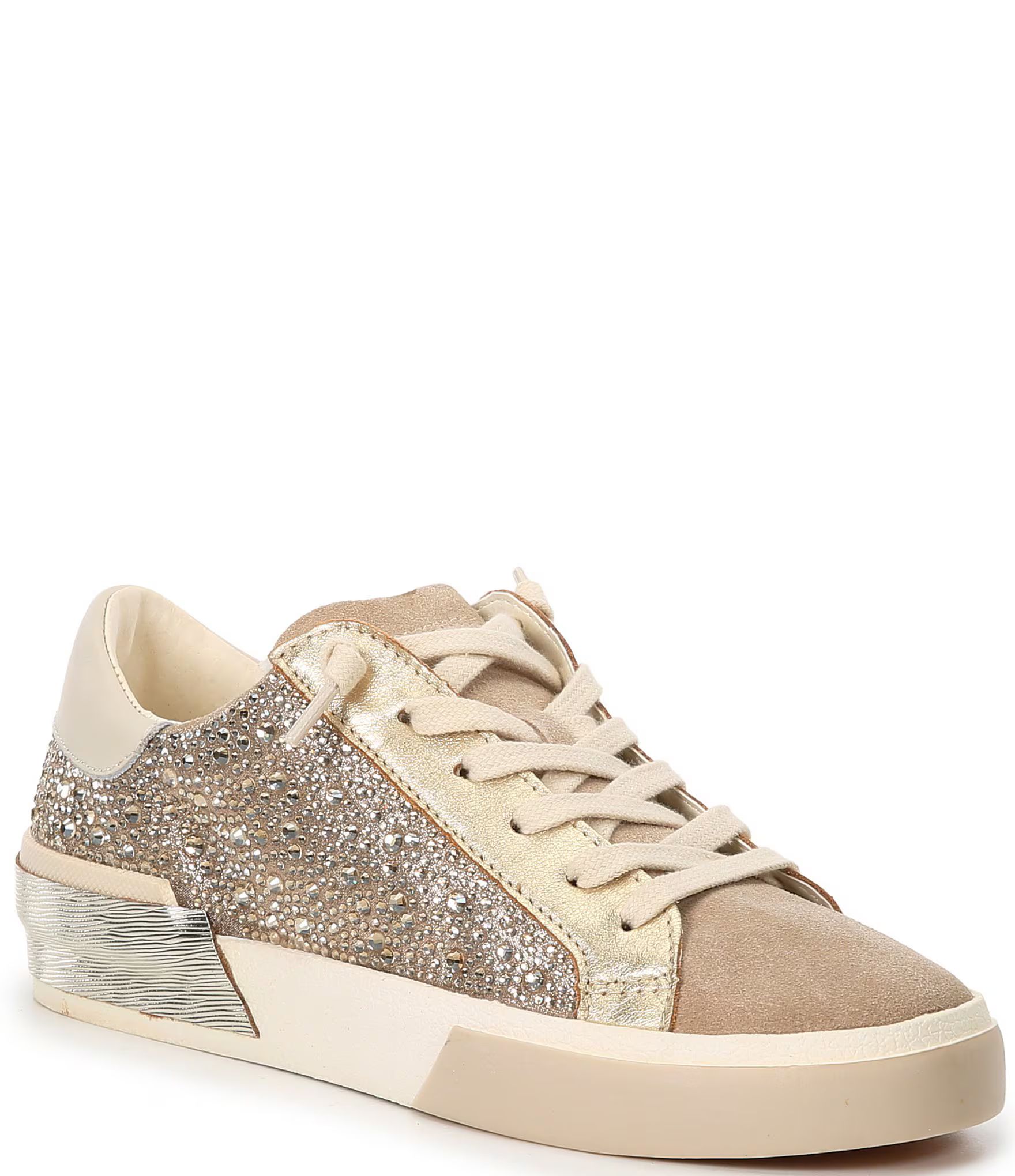 Zina Suede and Crystal Embellished Sneakers | Dillard's