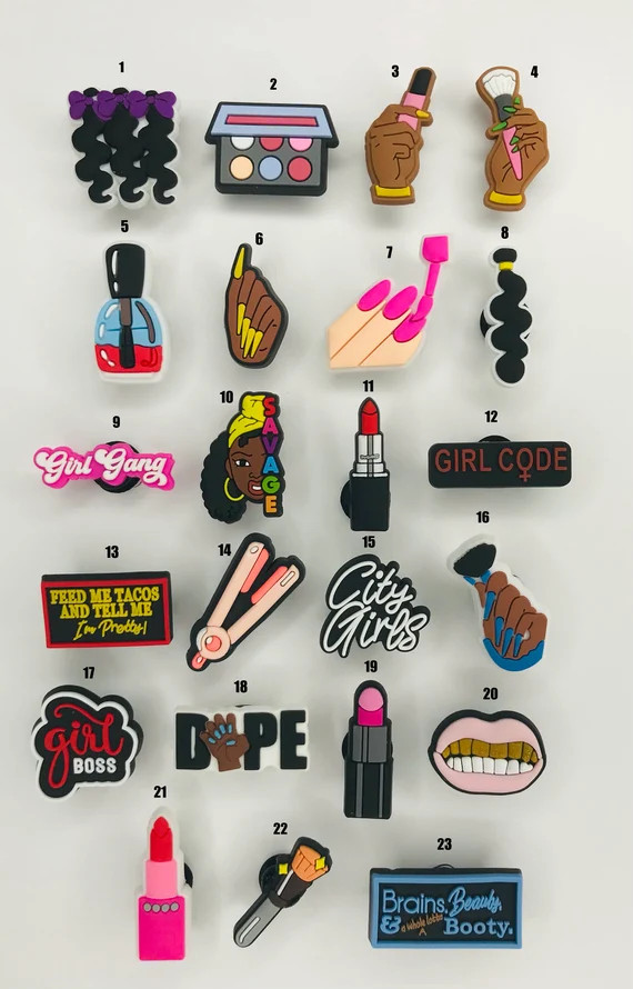 Girly Croc Charms Shoe Charms | Etsy | Etsy (US)