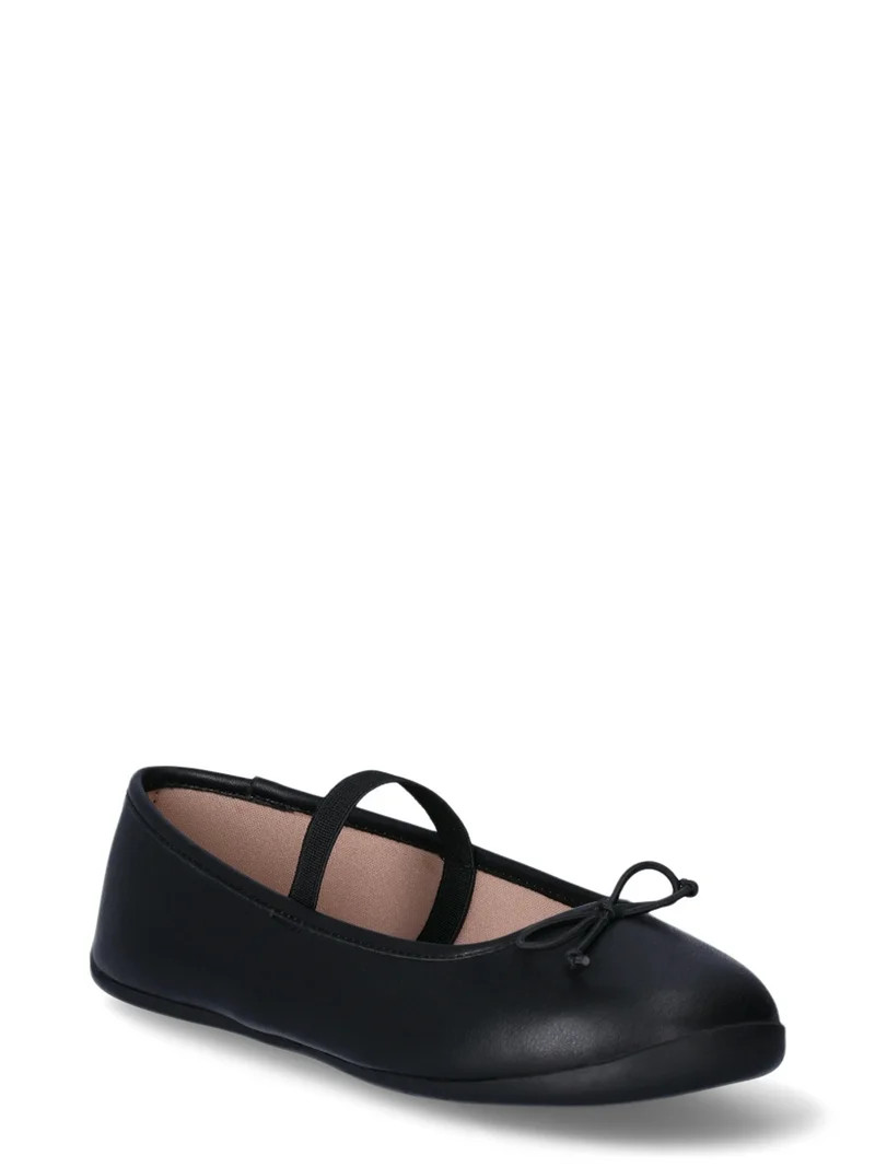 Wonder Nation Girls Bow Ballet Flats | Walmart (US)