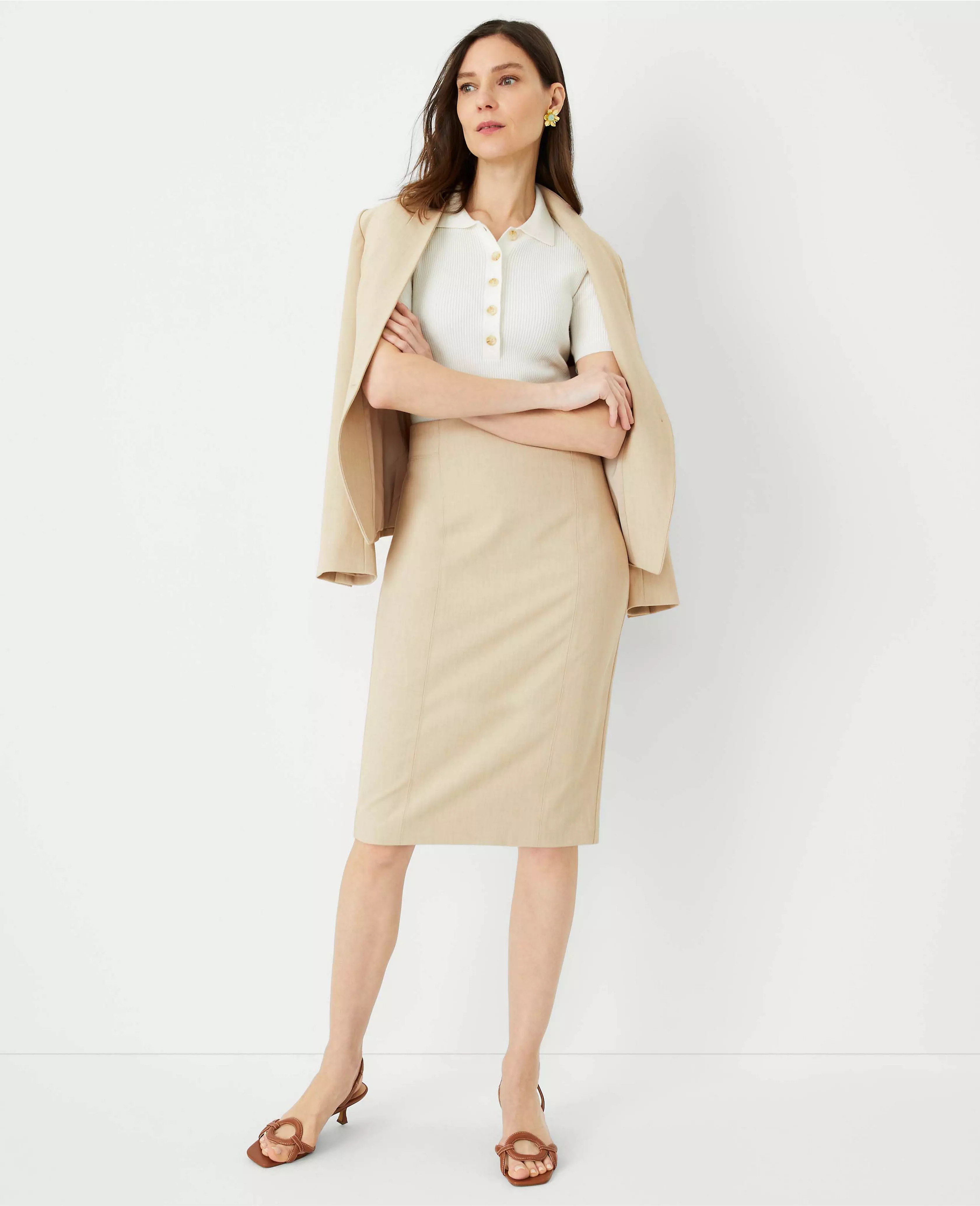The Seamed Pencil Skirt in Bi-Stretch | Ann Taylor (US)